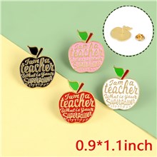 Enamel Apple Pin Teacher Gift for Christmas Enamel Fruit Style Brooch