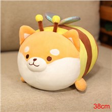 Cartoon Soft Cute Bee Dog Stuffed Animal Plush Pillow Doll