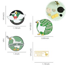 Funny Goose Enamel Pins Brooch Badge Set