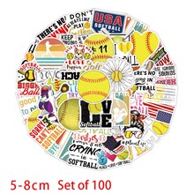 Softball Stickers 100 PCS, Mental Health Matters Vinyl Decal, Waterproof Sticker