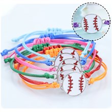 Funny Baseball Braided Bracelet  Adjustable Charm Bracelet 