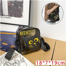 Black Cat PVC Clear Shoulder Bag