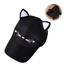 Cute Black Cat Ear Baseball Cap