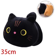 Black Cat Plush Kawaii Cat Pillow Black Cat Soft Stuffed Animal Toy