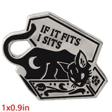 Cute Black Cat Enamel Pin Brooch Badge