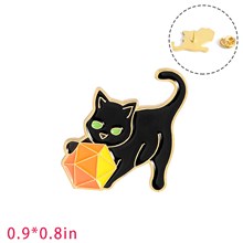 Black Cat Enamel Brooch Pin Badge 