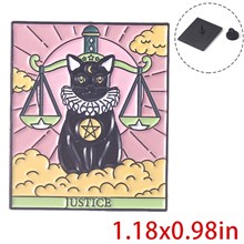 Black Cat Tarot Enamel Pin Brooch Badge