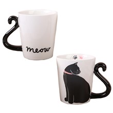 Halloween Ceramic Cup Gothic Mug Funny Black Cat Coffee Mug
