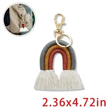 Bohemian Rainbow Tassel Keychain Key Ring