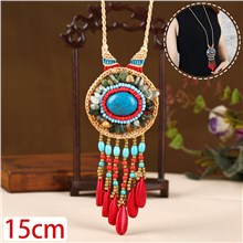 Bohemia Ethnic Style Handmade Jewelry Pendant Long Necklace
