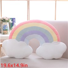 Cloud Rainbow Shaped Pillow Home Decorative Creative Cushion Plush Stuffed Pillow Candy Color Cushion