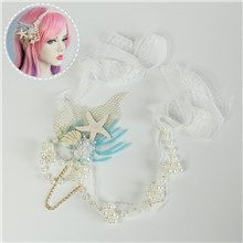 Bohemia Hair Wreath White Lace Headband