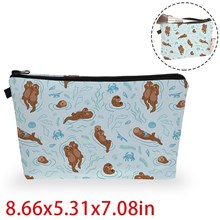 Cute Otter Cosmetic Bag Animals Waterproof Makeup Bag