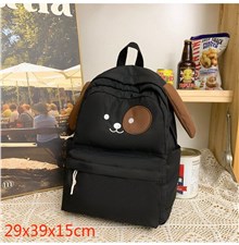Anime Dog Black Nylon Backpack Bag