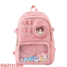Lolita Pink Itabag Clear Window Backpack Kawaii Anime Bag