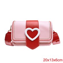 Anime Heart PU Pink Shoulder Bag