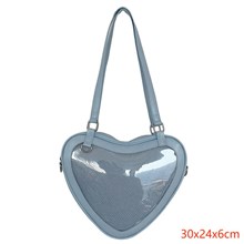 Anime Blue Heart PU Shoulder Bag Itabag