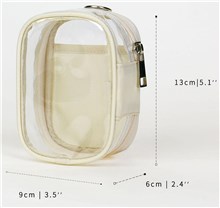 Clear Figure Display Bag,PVC Portable Small Dolls Storage Bag, Zipper Closure Carrying Display Case Pouch for Collectibles