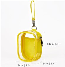 Clear Figure Display Bag with Hand Strap,PVC Portable Small Dolls Storage Bag, Zipper Closure Carrying Display Case Pouch for Collectibles