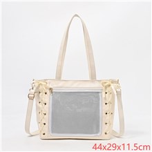 Lolita PU Itabag Clear Window Shoulder Bag Kawaii Anime Bag