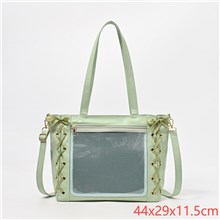 Lolita PU Itabag Clear Window Shoulder Bag Kawaii Anime Bag