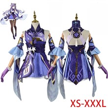 Anime Keqing Cosplay Costume Dress Halloween Outfit