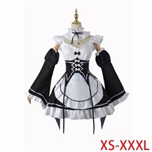 Anime Girl Rem Ram Cosplay Costume Halloween Outfit