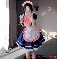 Japan Anime Cosplay Apron Maid Fancy Dress Costume