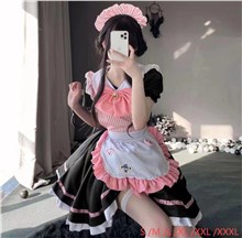Japan Anime Cosplay Apron Maid Fancy Dress Costume