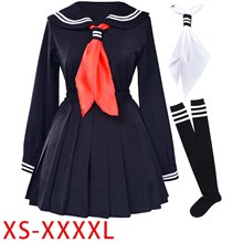 Classic Japanese School Girls Sailor Dress Shirts Uniform Anime Cosplay Costumes with Socks Set