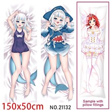 Anime Girl Gawr Gura Dakimakura Hugging Body Pillow Case Cover