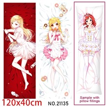 Anime Girl Oshino Shinobu Dakimakura Hugging Body Pillow Case Cover