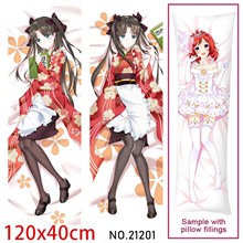 Anime Girl Tohsaka Rin Dakimakura Hugging Body Pillow Case Cover