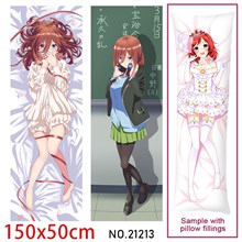 Anime Girl Nakano Miku Dakimakura Hugging Body Pillow Case Cover