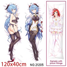 Anime Girl Ganyu Dakimakura Hugging Body Pillow Case Cover