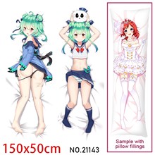 Anime Girl Uruha Rushia Dakimakura Hugging Body Pillow Case Cover