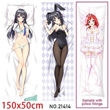 Anime Girl Sakurajima Mai Dakimakura Hugging Body Pillow Case Cover