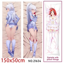 Anime Girl Weiss Schnee Dakimakura Hugging Body Pillow Case Cover