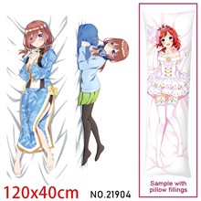 Anime Girl Nakano Miku Dakimakura Hugging Body Pillow Case Cover