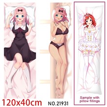 Anime Girl Fujiwara Chika Dakimakura Hugging Body Pillow Case Cover