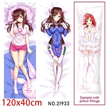 Anime Girl D.Va Dakimakura Hugging Body Pillow Case Cover