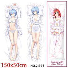 Anime Girl Ayanami Rei Dakimakura Hugging Body Pillow Case Cover