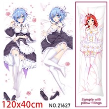 Anime Girl Rem Dakimakura Hugging Body Pillow Case Cover