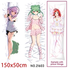 Anime Girl Uruha Rushia Dakimakura Hugging Body Pillow Case Cover
