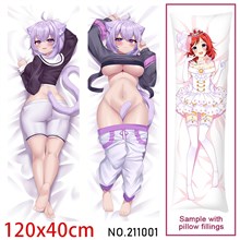 Anime Girl Nekomata Okayu Dakimakura Hugging Body Pillow Case Cover