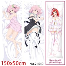 Anime Girl Hitotsuyanagi Riri Dakimakura Hugging Body Pillow Case Cover