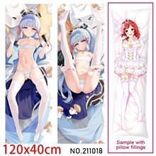 Anime Girl Kamisato Ayaka Dakimakura Hugging Body Pillow Case Cover