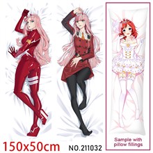 Anime Girl Zero Two Dakimakura Hugging Body Pillow Case Cover