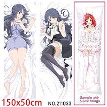 Anime Girl Shirai Yuyu Dakimakura Hugging Body Pillow Case Cover