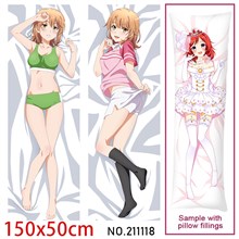 Anime Girl Isshiki Iroha Dakimakura Hugging Body Pillow Case Cover
